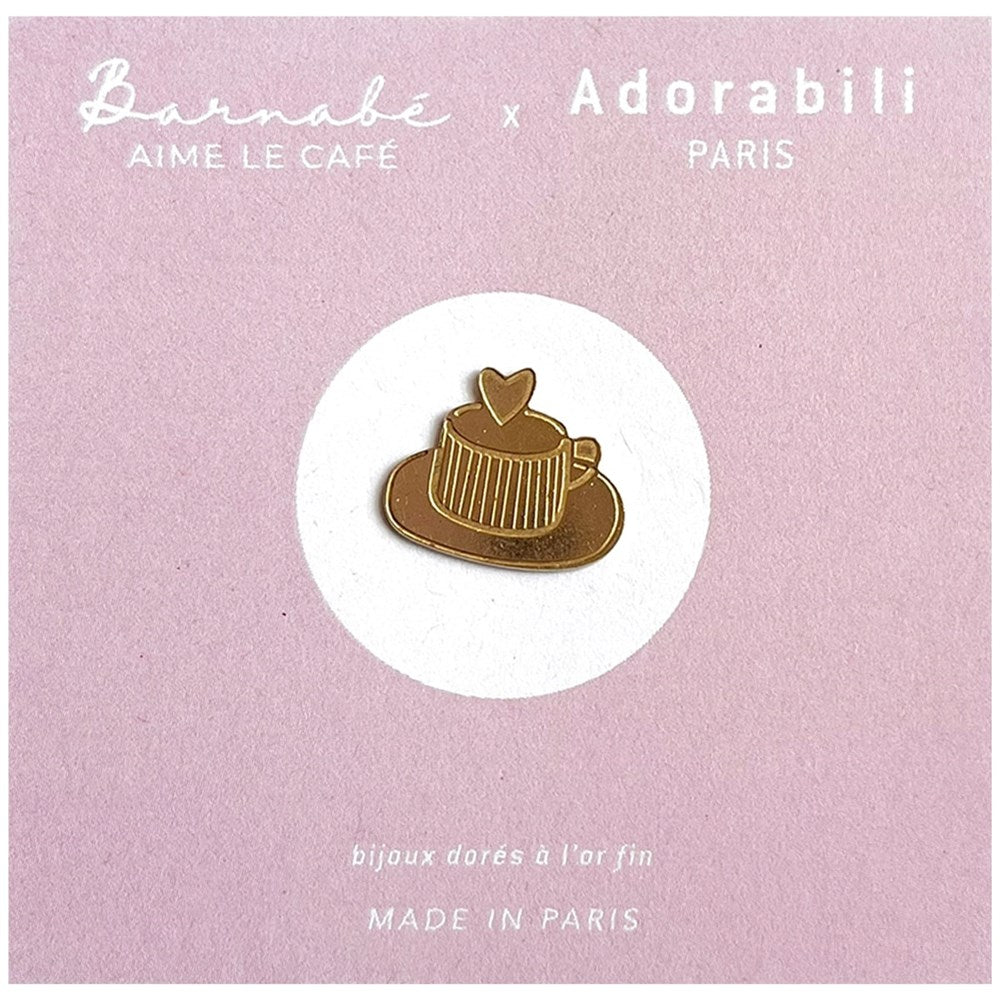 Mini Pin Brooch - Coffee Cup