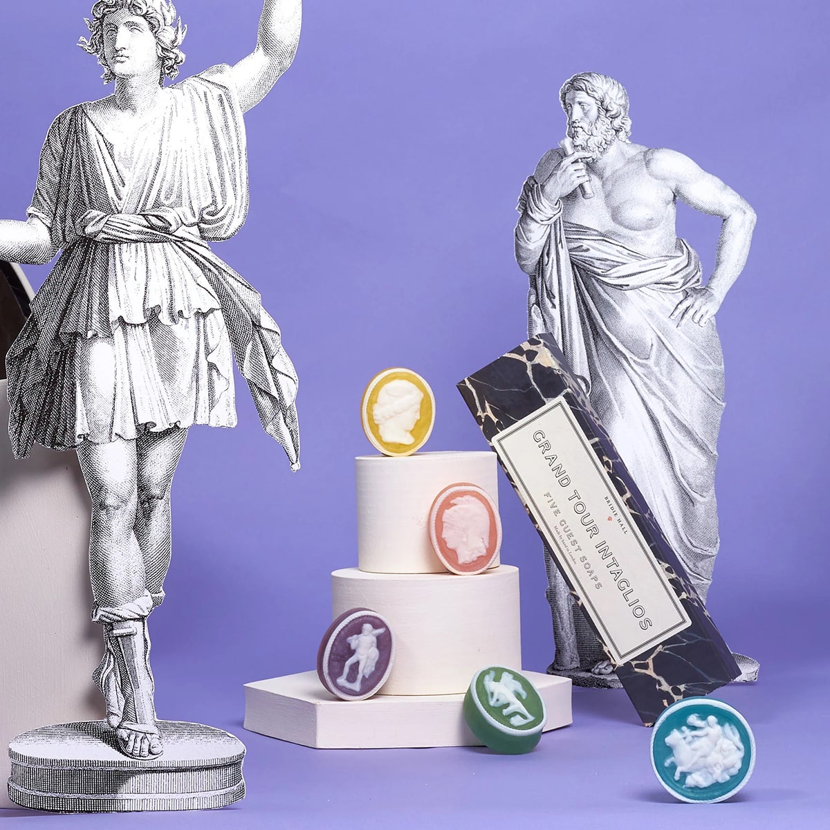 Grand Tour Collection of Intaglio Soaps - French Grand Antique Marble