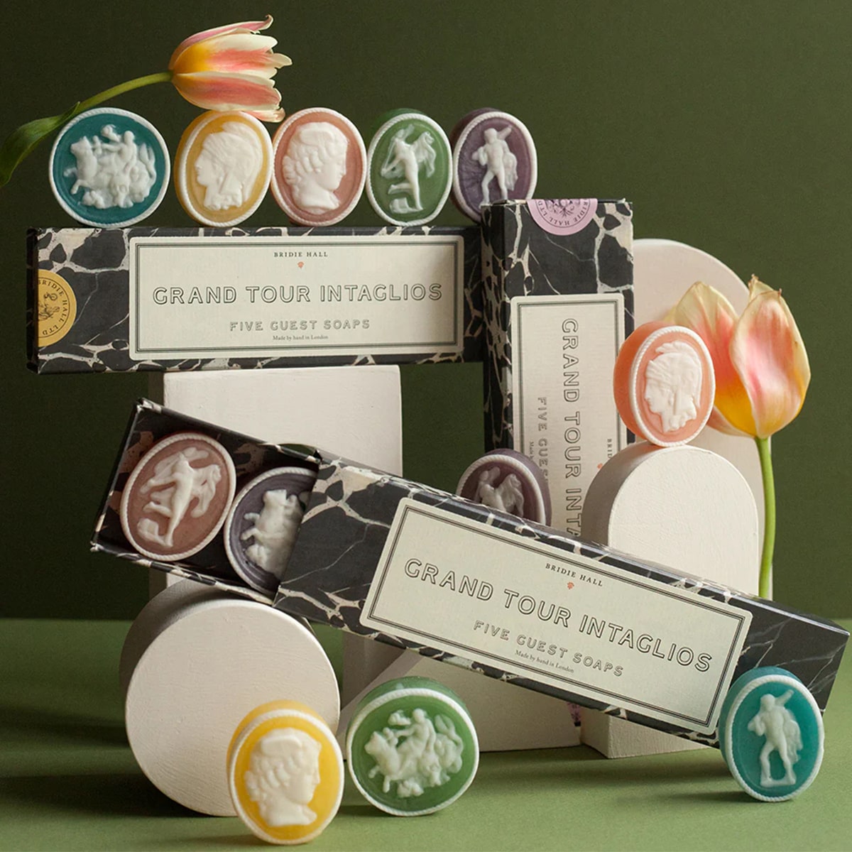 Grand Tour Collection of Intaglio Soaps - French Grand Antique Marble