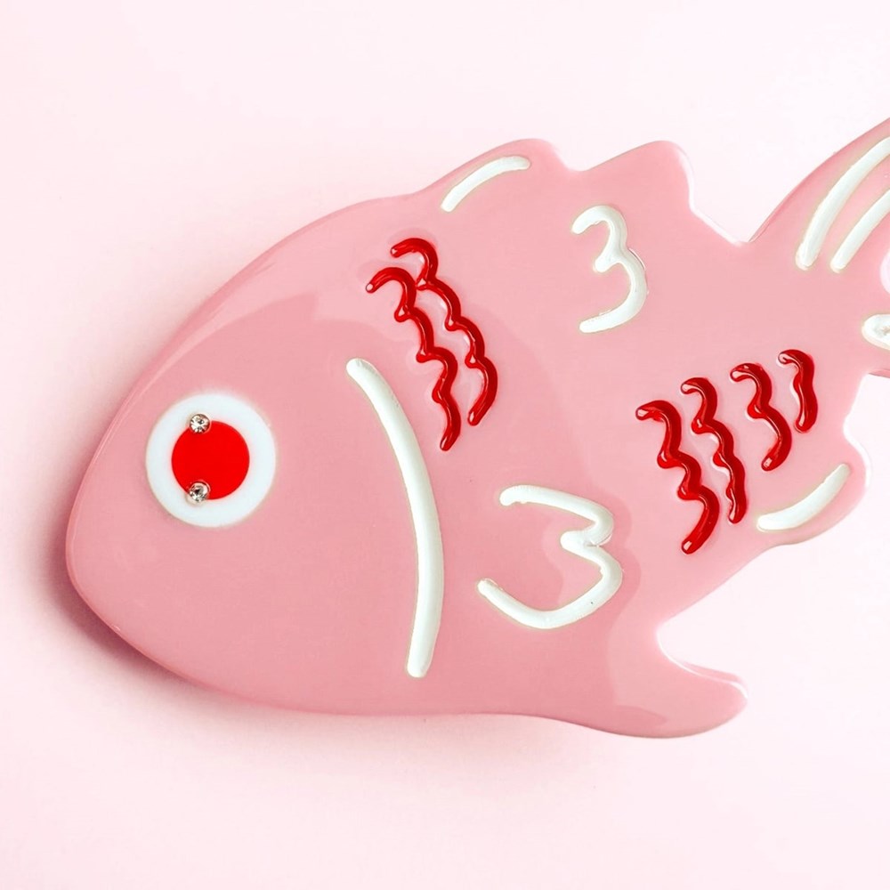 Pink Fish Hair Clip