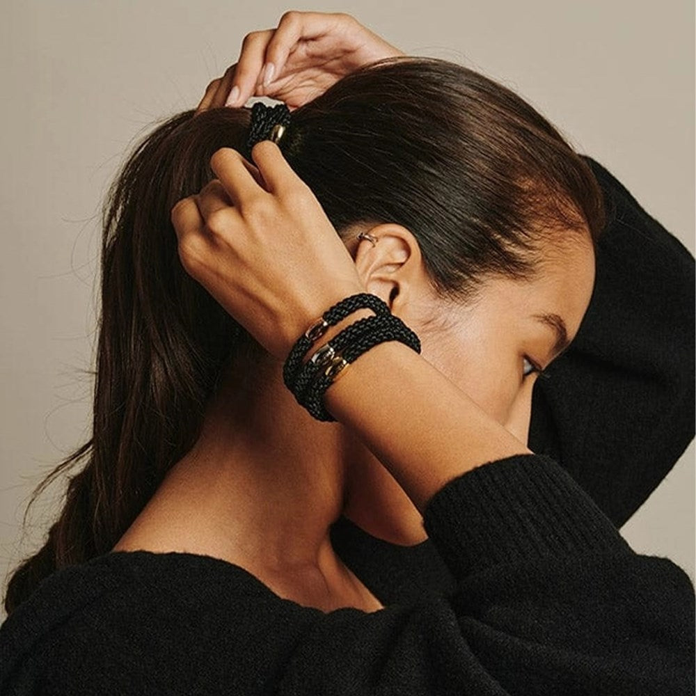 Grab & Go Ponytail Holders Set - Black