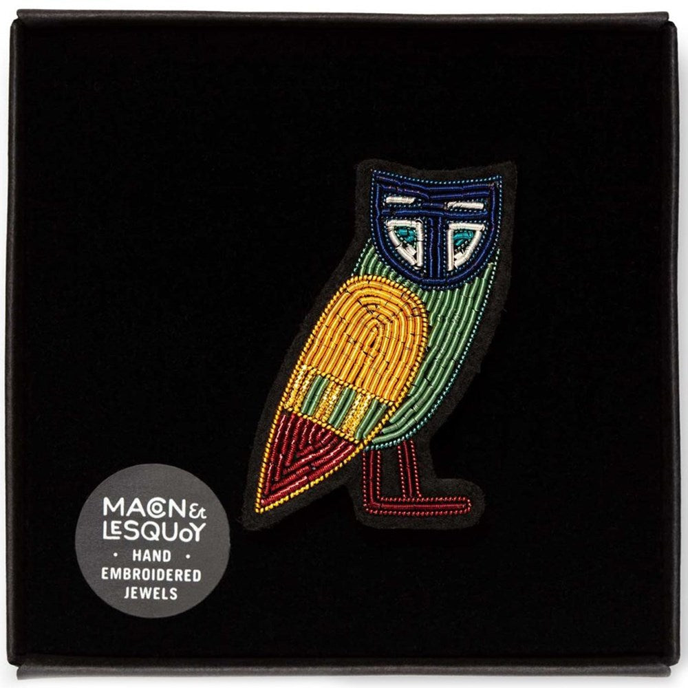 Hand Embroidered Horus’ Head Pin