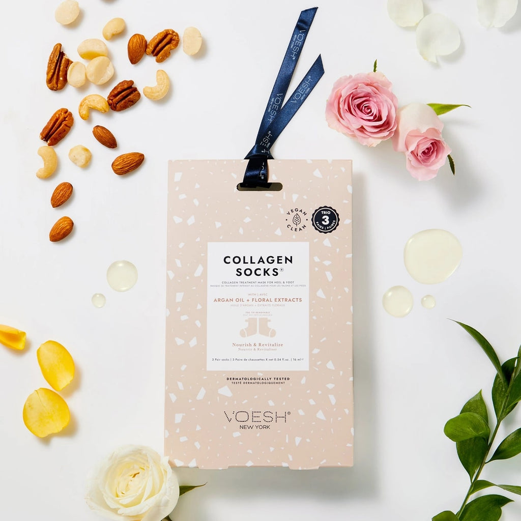 Collagen Socks Trio - Argan Oil & Floral Extracts